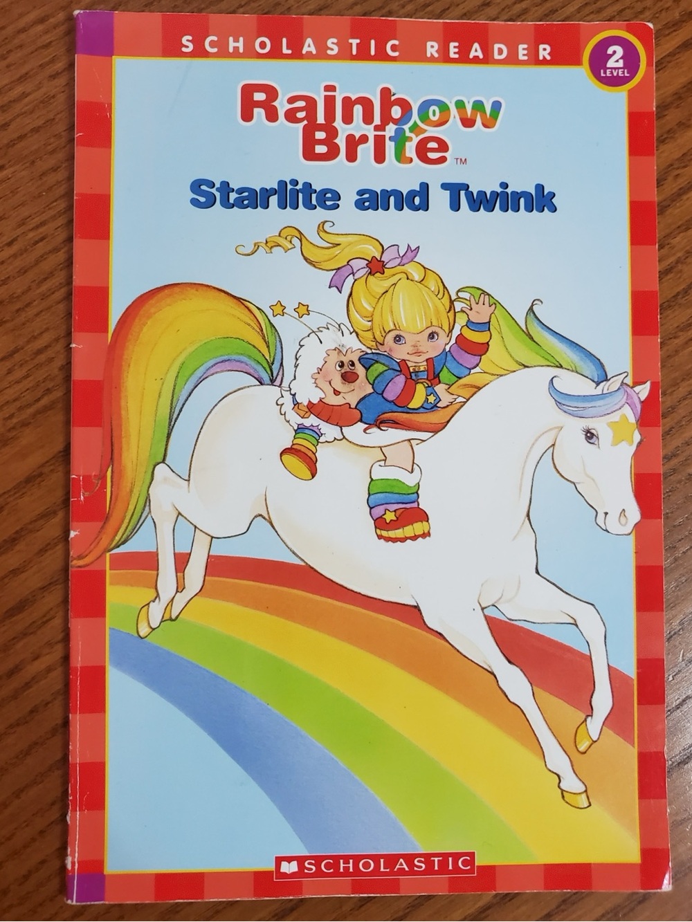 Scholastic Rainbow Brite Book with Multicolored Rainbow Art